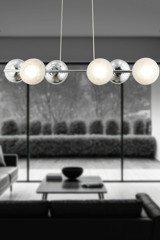 Apliqa Behir 4'lü Sarı Sarkıt Modern Metal Salon-Oturma Odası Avize