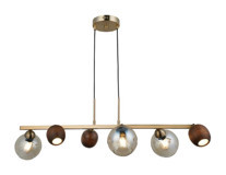 Voxlamp Lighting Solutions 5'li Siyah Ledli Modern Alüminyum Salon-Oturma Odası Avize