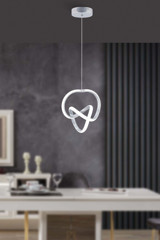 Taşcan Aydınlatma Bersi 6'lı Beyaz Sarkıt Modern Metal Salon-Yatak Odası Avize