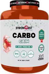 Strongest Nutrition Çilek Aromalı 36 Servis Kilo Aldırıcı Karbonhidrat 3600 gr Toz