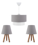 Art&Gift Tekli Siyah Sarkıt Modern Kumaş Salon-Oturma Odası Avize