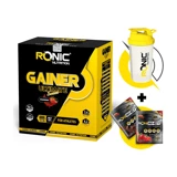 Ronic Nutrition Çilek Aromalı 60 Servis Kilo Aldırıcı Gainer 6000 gr Şase + Shaker + Tek Kullanımlık Whey Protein Çilek Aromalı 2 Adet