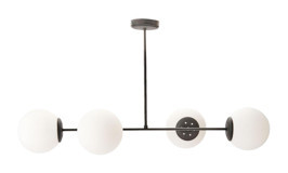 Esslight 3'lü Gri Cam Modern Cam Salon-Oturma Odası Avize