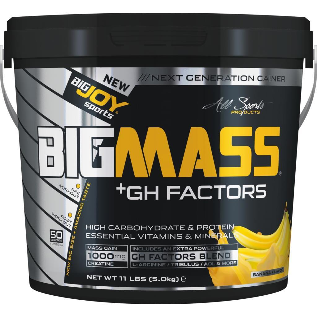 Bigjoy Sports +Gh Factors Muz Aromalı 50 Servis Kas Yapıcı Karbonhidrat 5000 gr Toz