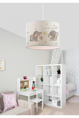 Hegza Lighting Drum Tekli Beyaz Sarkıt Modern Alüminyum Salon-Oturma Odası Avize