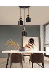 Oia Light Olw06M Tekli Bej Modern Bambu Salon Avize