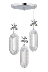 Home Kristal Tekli Turuncu Plastik Modern Plastik Salon-Oturma Odası Avize