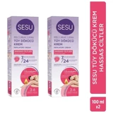 Sesu Hassas Ciltler İçin Tüm Vücut Genital Bölge Kadın Tüy Dökücü Sprey 2x100 ml