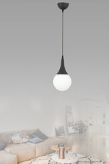 Eslight E64S 3'lü Siyah Plastik Modern Plastik Mutfak Avize
