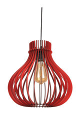 Turkish Rattan Tekli Kahverengi Sarkıt Modern Bambu Salon-Oturma Odası Avize
