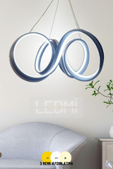 Ladco Aydınlatma A-415-2S Tekli Siyah Ledli Modern Alüminyum Salon-Oturma Odası Avize