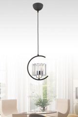 Eslight Tekli Beyaz Sarkıt Modern Hasır Salon-Oturma Odası Avize