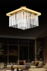 Homing Ayd-3181 Tekli Bej Rattan Modern Kumaş Salon-Oturma Odası Avize