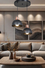 Mineldesing Minel Tekli Beyaz Plafonyer Modern Alüminyum Salon-Oturma Odası Avize