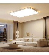 Cam Tekli Mavi Ledli Modern Cam Salon-Oturma Odası Avize
