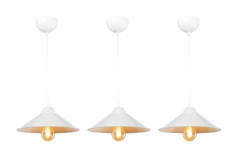 Naturel Lighting Balle Tekli Turuncu Sarkıt Modern Halat Salon-Oturma Odası Avize