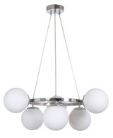 Fer Avize Tekli Gri Cam Modern Cam Salon-Oturma Odası Avize