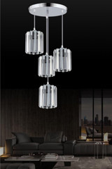 Homing Ayd-3003 Tekli Siyah Kumaş Modern Kumaş Salon-Oturma Odası Avize