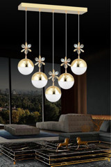Home Tekli Siyah Metal Modern Alüminyum Bebek-Çocuk Odası Avize