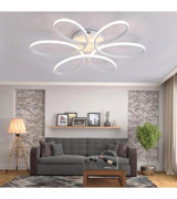 Pundesign Tekli Beyaz Modern Plastik Salon-Oturma Odası Avize