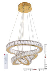 Ala Lighting Al-581-2 2'li Gümüş Kristal Taşlı Modern Çelik Salon-Oturma Odası Avize