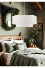 Hegza Lighting Tekli Beyaz Ledli Modern Alüminyum Mutfak Avize