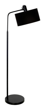 Vinner Rivoli Statik Metal Ayaklı Tek Ayak Silindir Lambader 155 cm Siyah