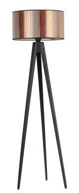 Vivense Tripod Metal Ayaklı 3 Ayaklı Silindir Lambader 155 cm Rose-Siyah