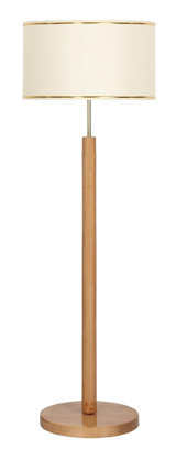 Vinner Milano Ahşap Ayaklı Tek Ayak Silindir Lambader 165 cm Krem