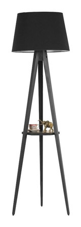 Lumexx Tripod Sehpalı Metal Ayaklı 3 Ayaklı Şapka Lambader 155 cm Siyah