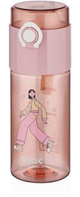 Vagonlife Rahat İçim Kilitli Kapaklı Pipetli Pembe Okul Çocuk Matara 500 ml