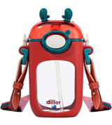 Vagonlife Pipetli Kırmızı Okul Çocuk Matara 400 ml