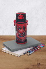 Frocx Spider Man Pipetli Kırmızı Okul Çocuk Matara 500 ml