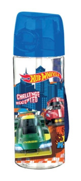 Wiggle Hot Wheels Pipetli Mavi Okul Çocuk Matara 500 ml
