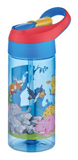 Vagonlife Tritan Pipetli Mavi Okul Çocuk Matara 500 ml