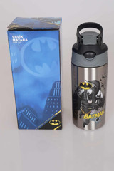 Disney Lisanslı Batman Siyah Okul Çocuk Matara 500 ml