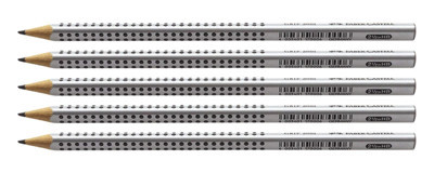 Faber-Castell Grip 5'li Köşeli Siyah HB Kurşun Kalem Seti