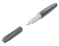 Pelikan Twist Eco Damla Kartuşlu-Pistonlu Pirinç Doldurulabilir M Gri Dolma Kalem