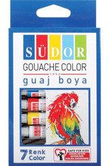 Südor Tüp Çok Renkli 7x9 ml Guaj Boya