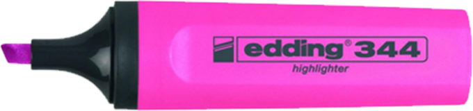 Edding 344 10'lu Neon Pembe Kesik Uçlu Fosforlu Kalem