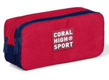 Coral High Kırmızı Bölmeli Çift Gözlü Cüzdan Kalemlik