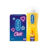 Durex Chill Karma Paket Prezervatif 20'li+Durex Play Masaj Jeli Ylang 200 ml