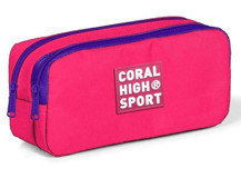 Coral High Mercan Bölmeli Çift Gözlü Cüzdan Kalemlik
