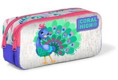 Coral High 12060 Çok Renkli Bölmeli Çift Gözlü Cüzdan Kalemlik