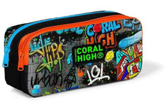 Coral High 22161 Siyah Bölmeli Çift Gözlü Cüzdan Kalemlik