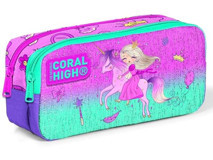 Coral High Unicorn Yeşil Bölmeli Çift Gözlü Cüzdan Kalemlik