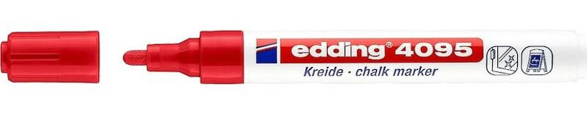 Edding 4095 Doldurulabilir Silinebilir Kırmızı Tahta Kalemi