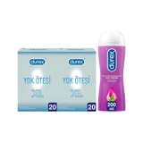 Durex Yok Ötesi Ultra İnce Prezervatif 2x20'li+Durex Aloe Vera Kayganlaştırıcı Jel 200 ml