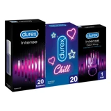 Durex Chill Karma Paket Prezervatif 20'li+Little Devil Halka+Intense Uyarıcı Jel 10 Ml