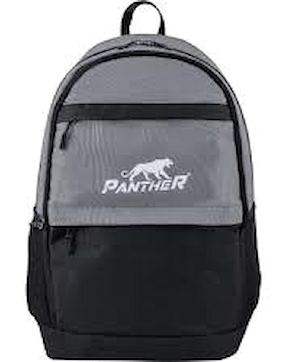Panther PT-4135 2 Gözlü Gri-Siyah Lise-Üniversite Unisex Sırt Çantası